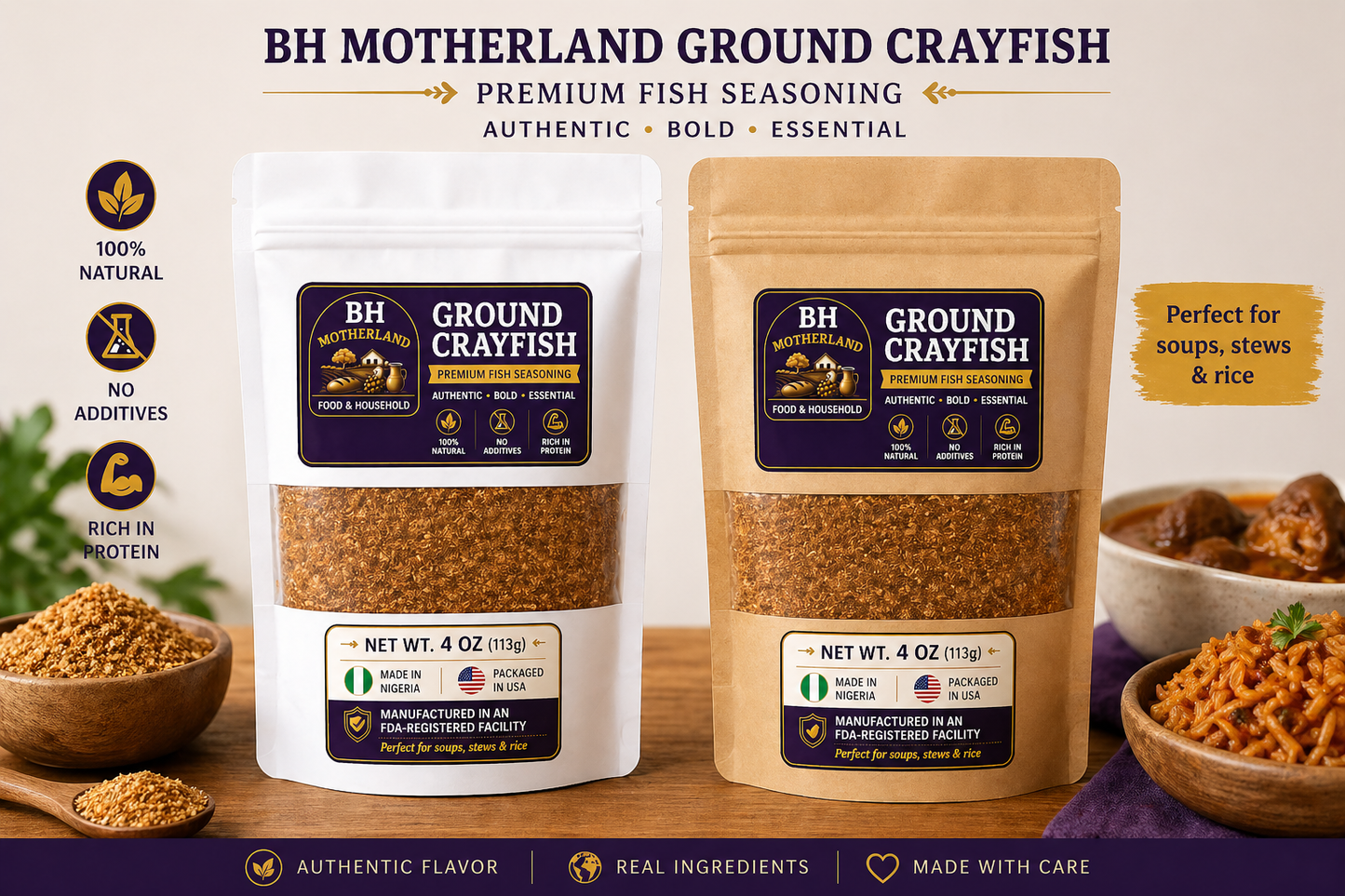 Ground Ede Crayfish – Premium Nigerian Fish Seasoning